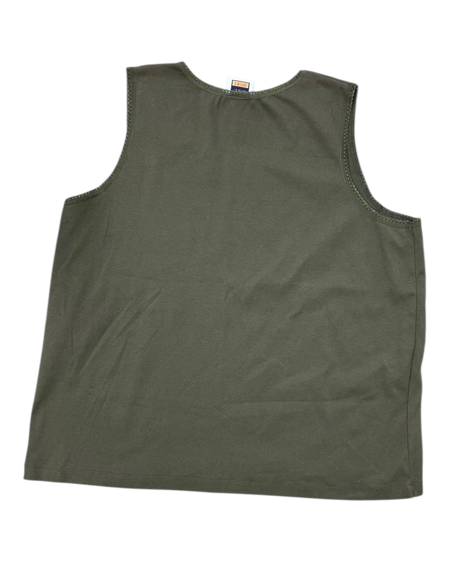 Tank Top By Clothes Mentor In Green, Size:3X