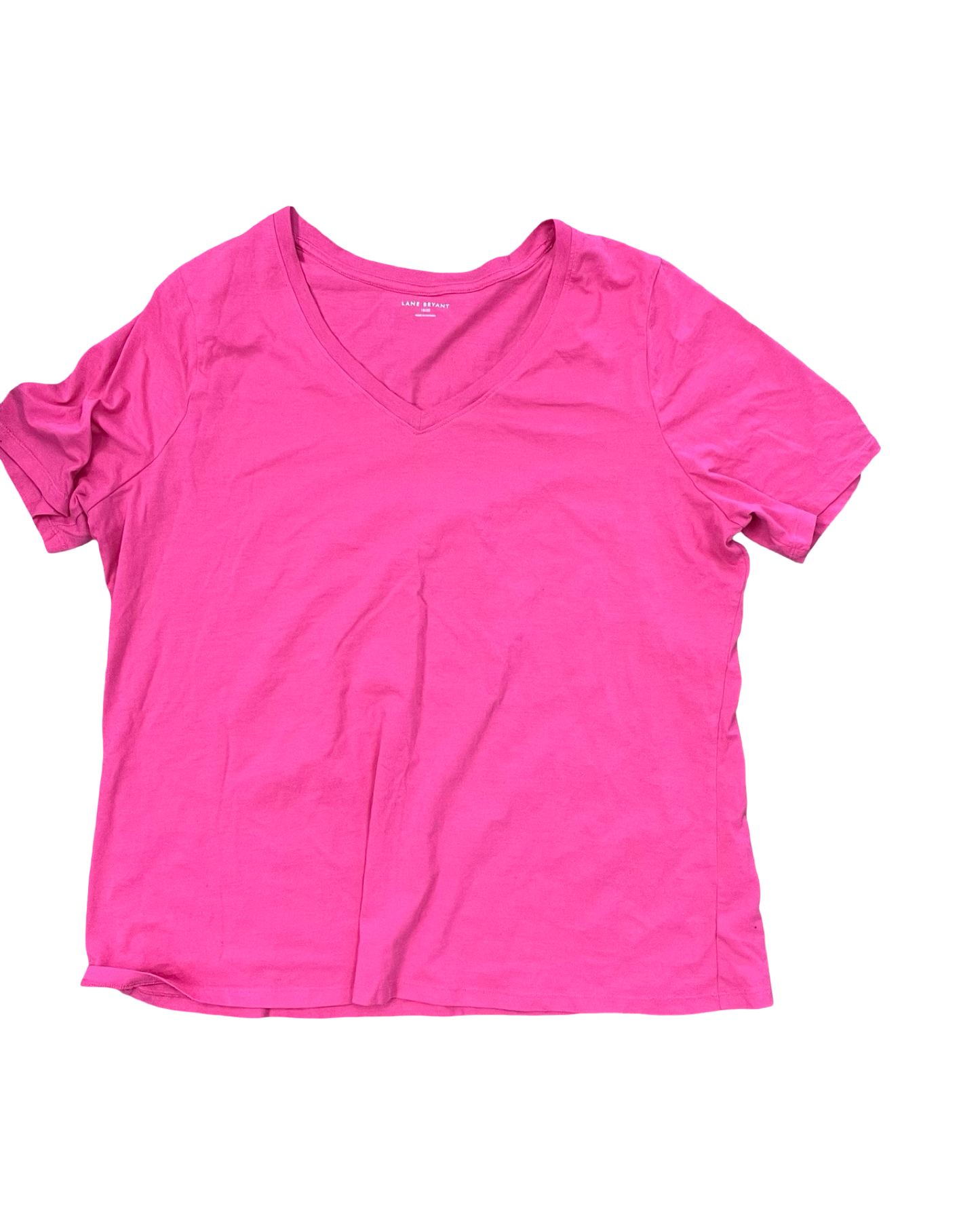 Top Ss Basic By Lane Bryant In Pink, Size:2X