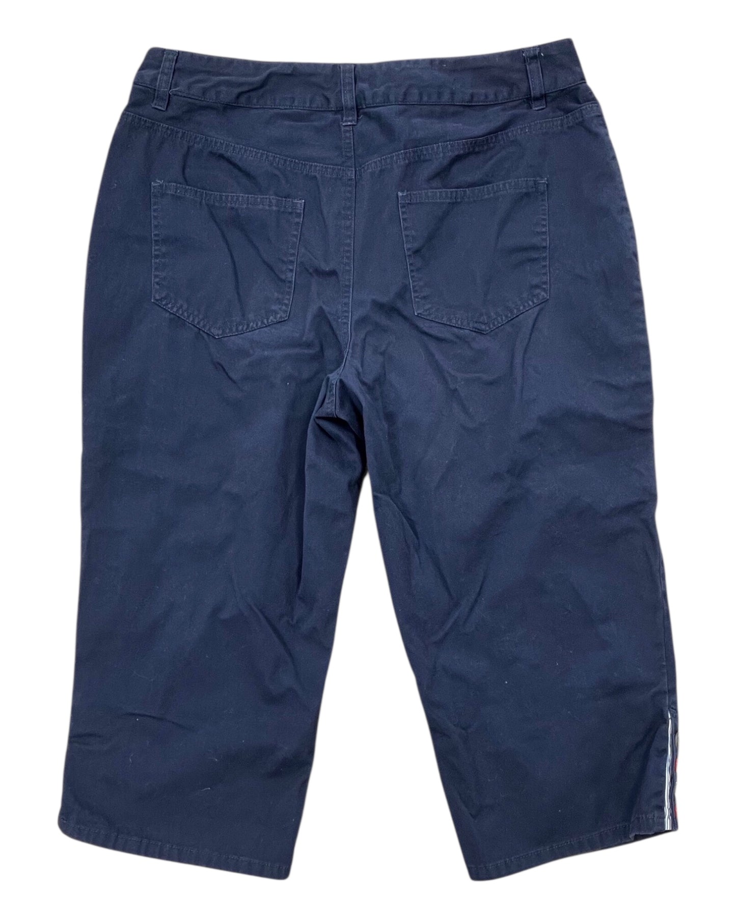 Jeans Cropped By Christopher And Banks In Navy, Size:14