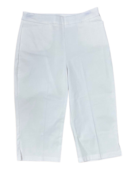 Pants Cropped By Susan Graver In White, Size:Xs