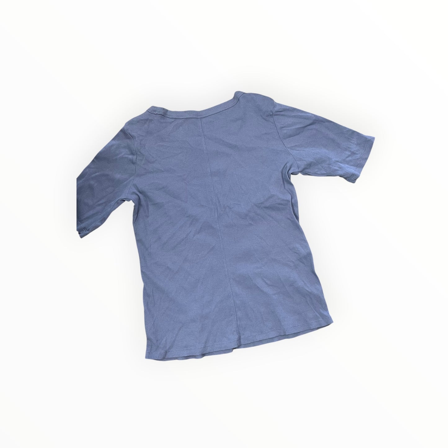Top 3/4 Sleeve Basic By Any Body In Blue, Size:M
