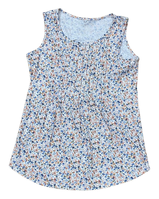Top Sleeveless By Clothes Mentor In Blue & Orange, Size:S
