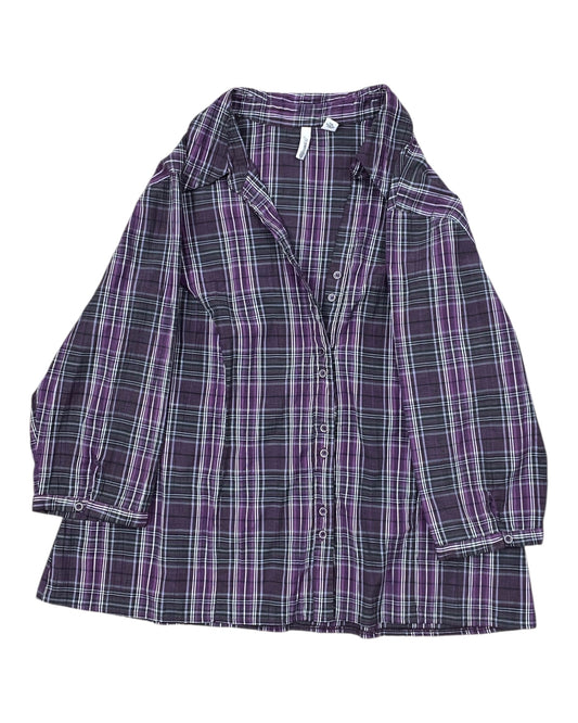 Cardigan By St Johns Bay In Purple, Size:3X
