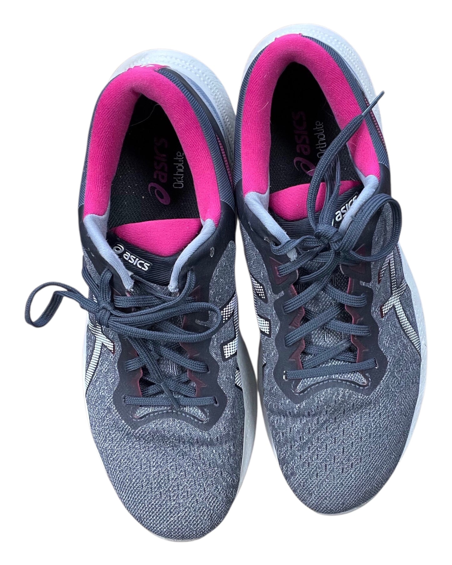 Shoes Athletic By Asics In Grey & Pink, Size:10.5
