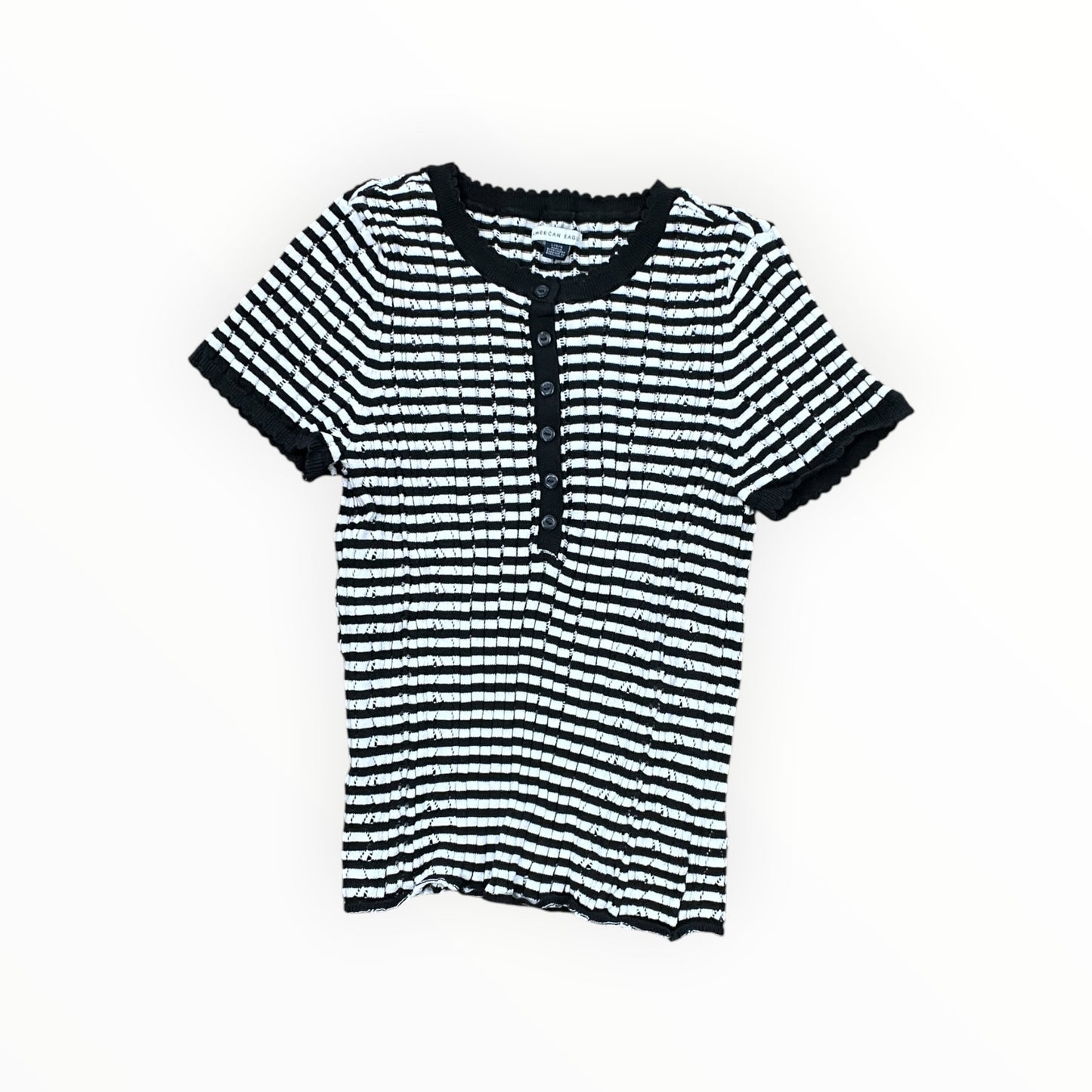Top Ss By American Eagle In Grey & White, Size:L