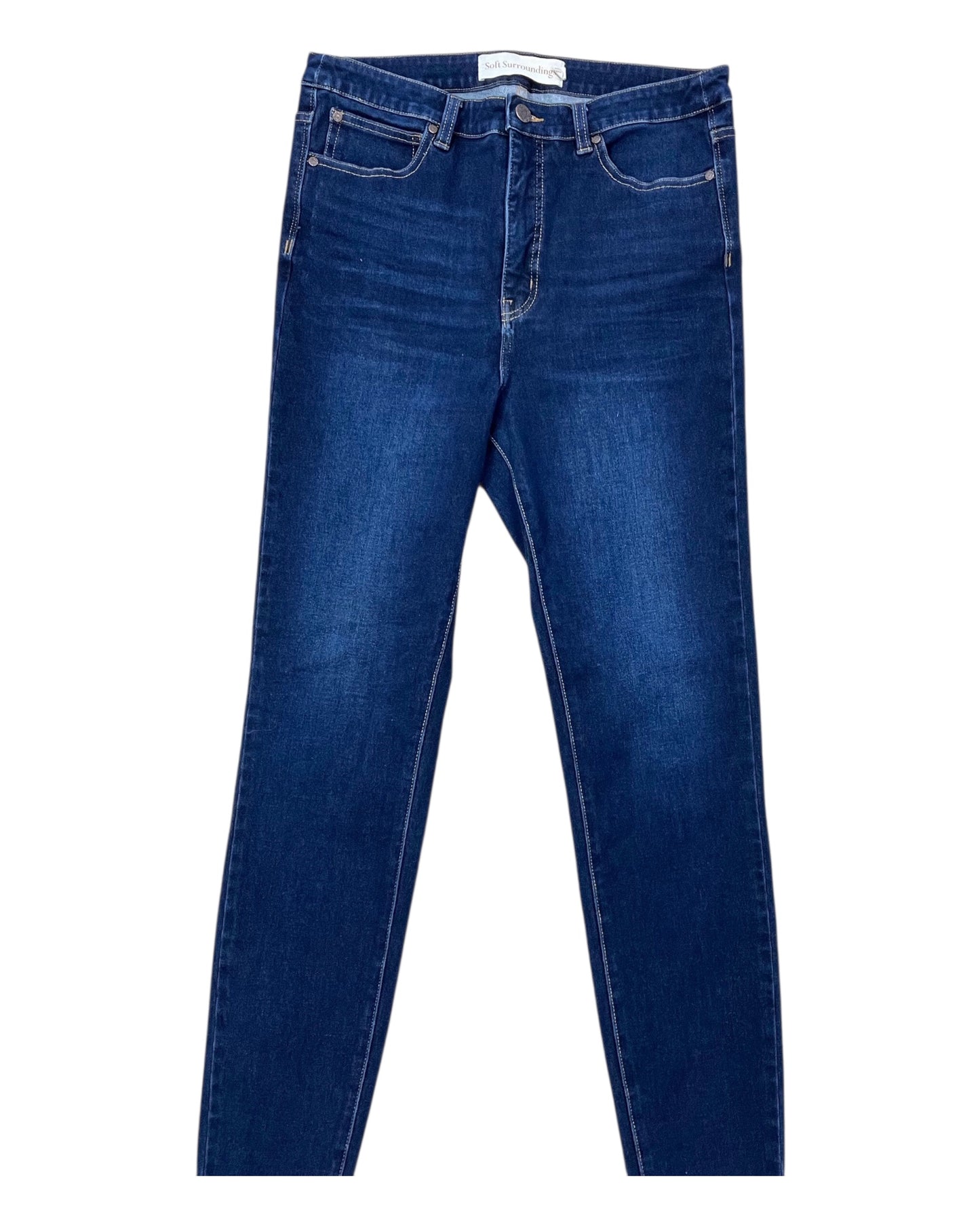 Jeans Skinny By Soft Surroundings In Blue Denim, Size:12L