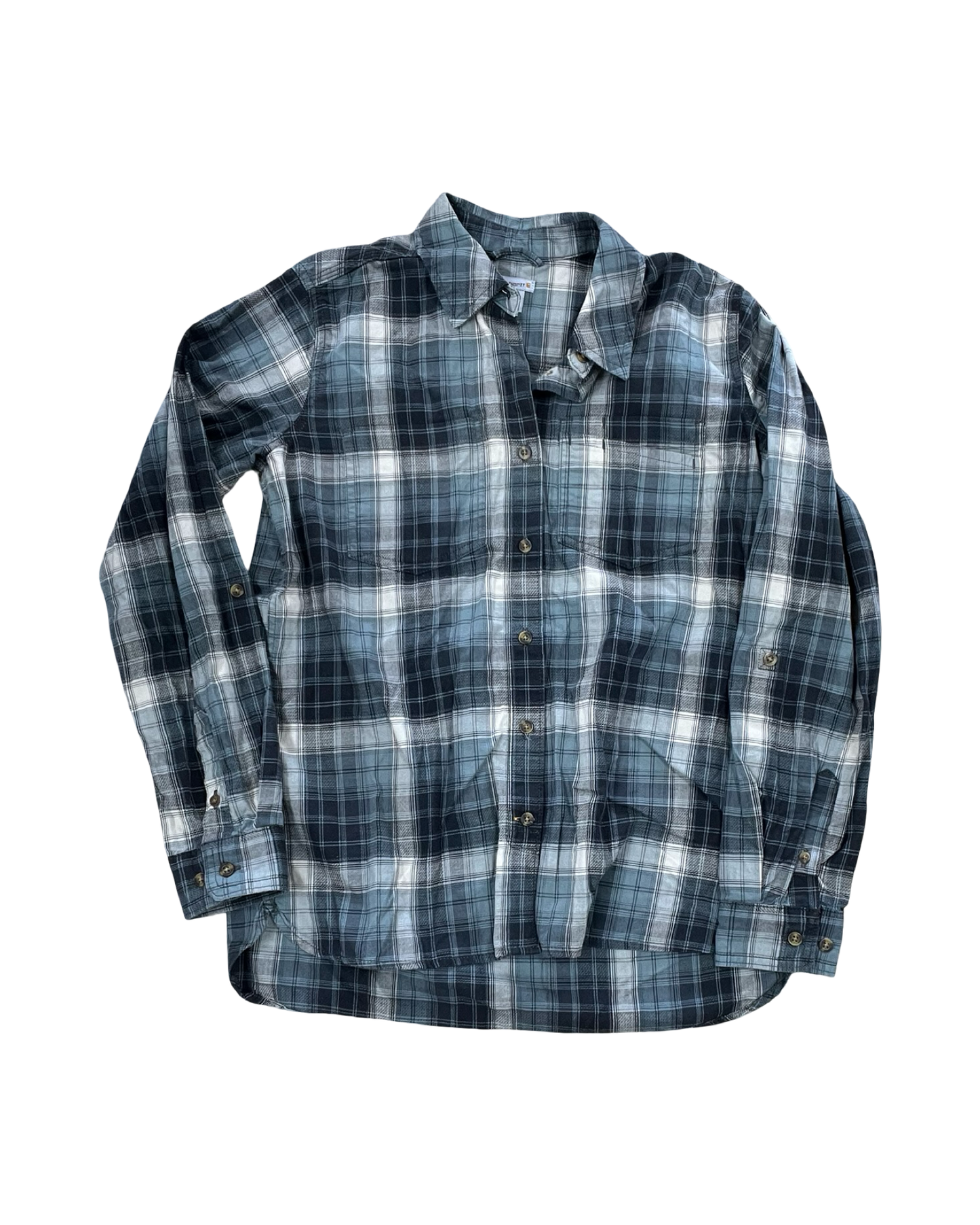 Blouse Ls By Carhartt In Green & Tan, Size:S
