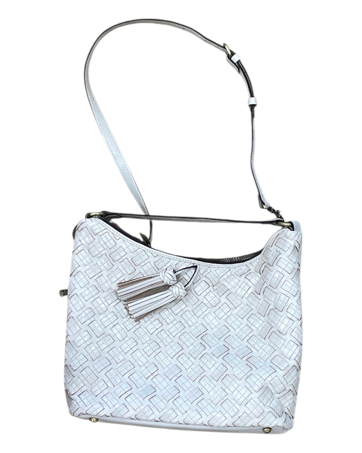 Crossbody Designer By Patricia Nash In White, Size:Large