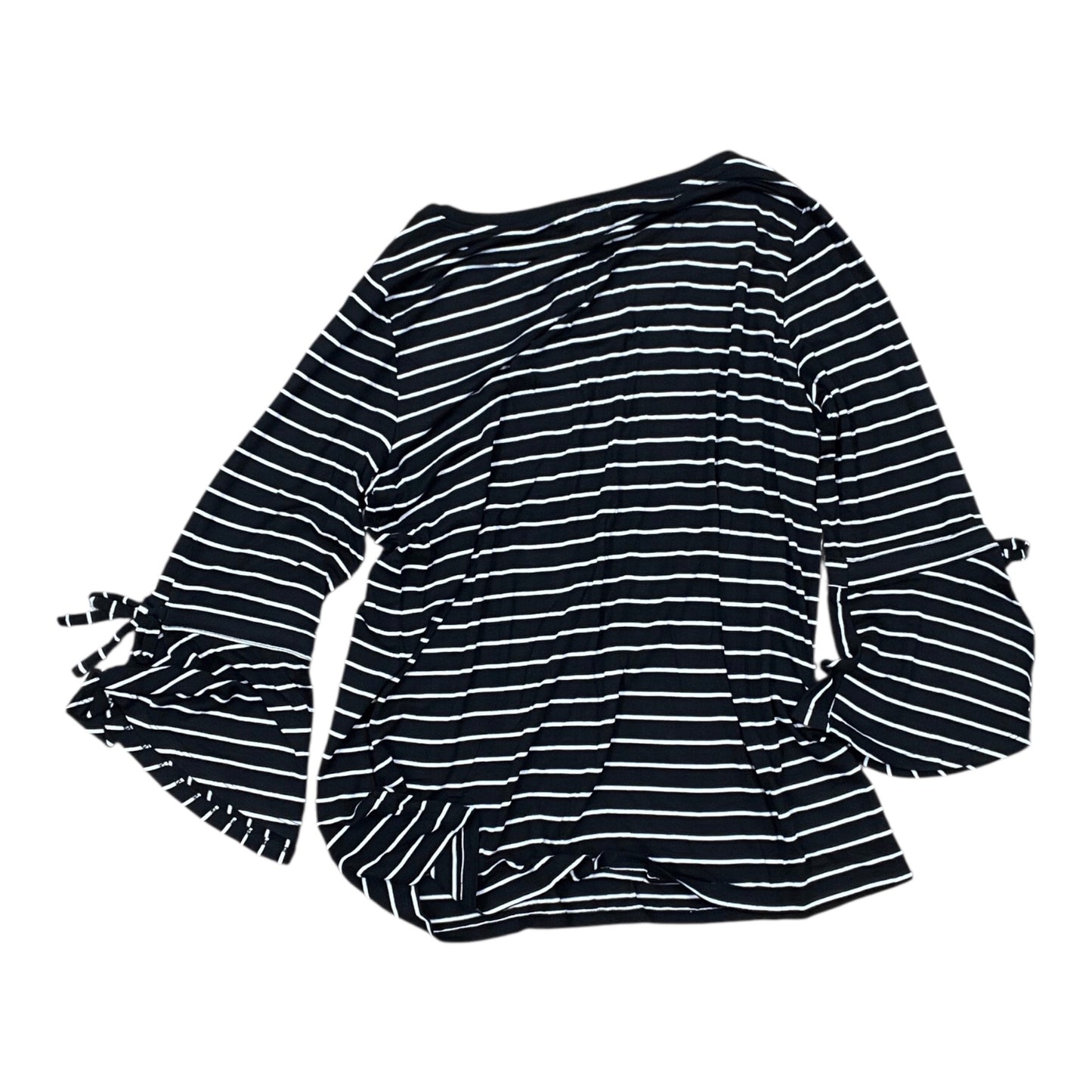 Top 3/4 Sleeve By Westport In Black & White, Size:L