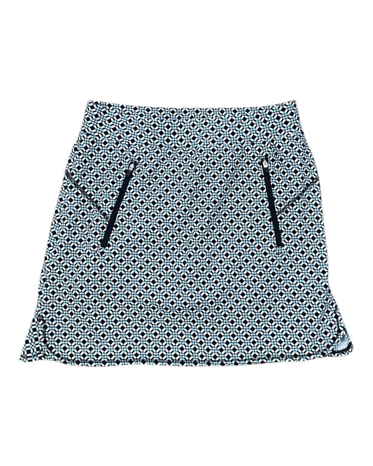 Skort By Talbots In Green & White, Size:S