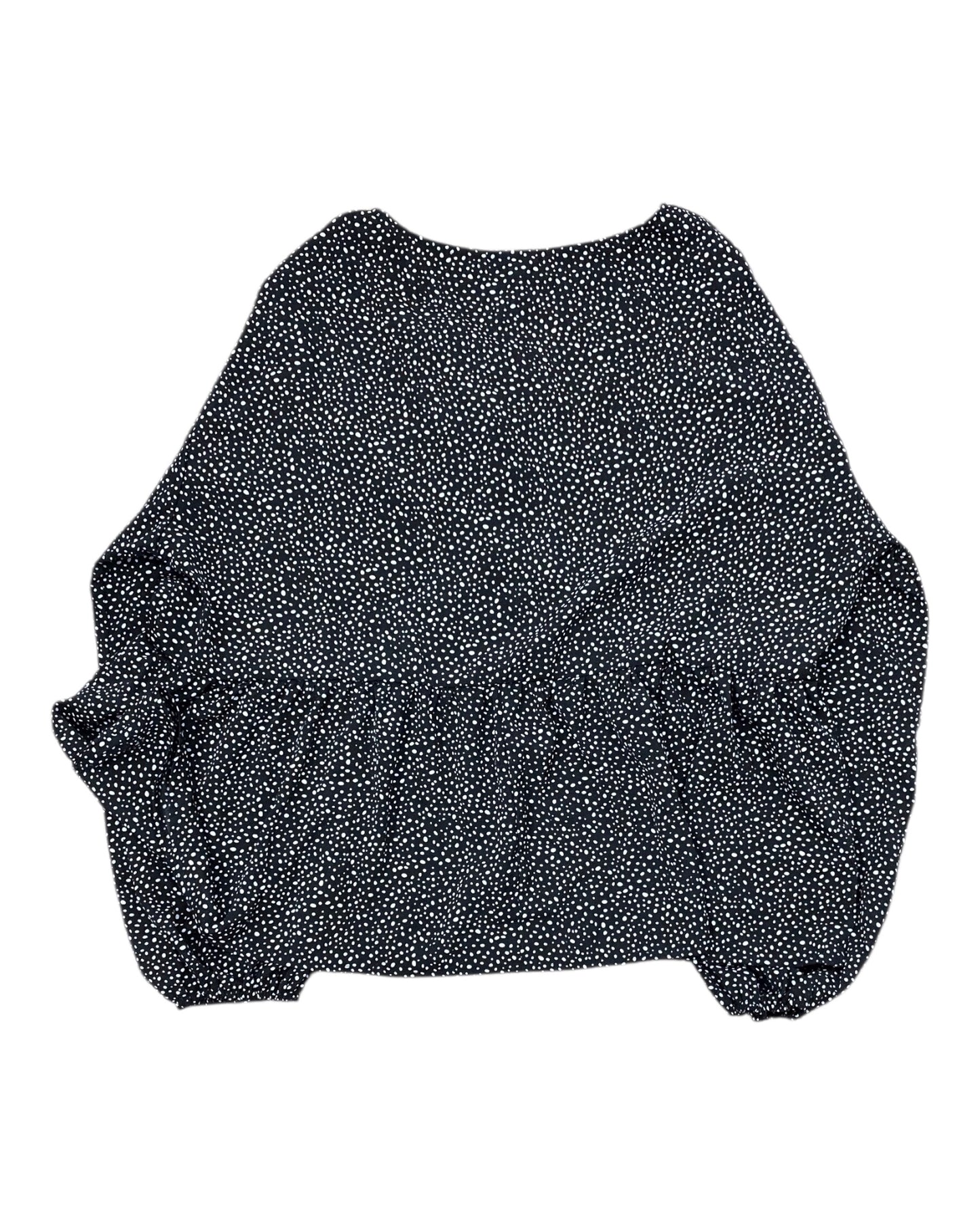 Top Ls By Shein In Black & White, Size:2X