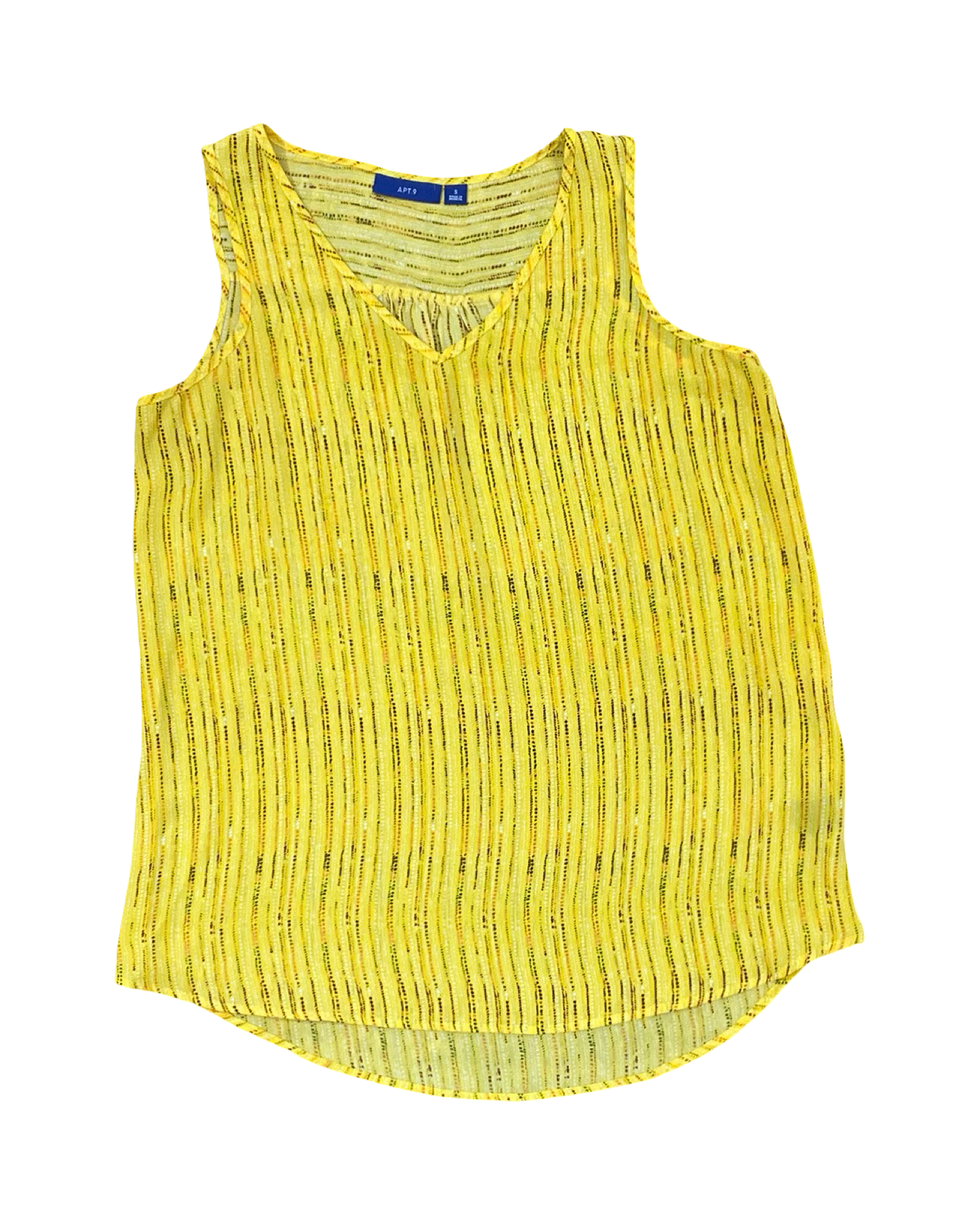 Top Sleeveless By Apt 9 In Yellow, Size:S