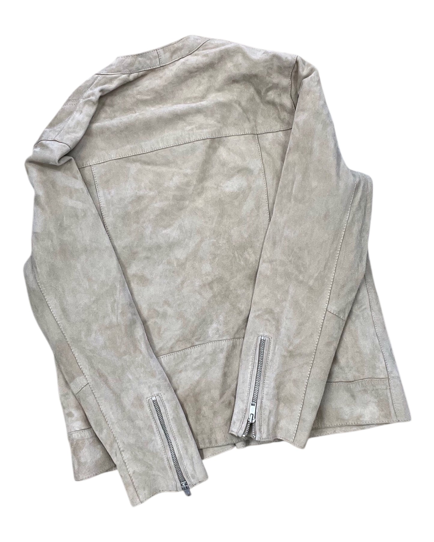 Jacket Moto By Abercrombie And Fitch In Tan, Size:L
