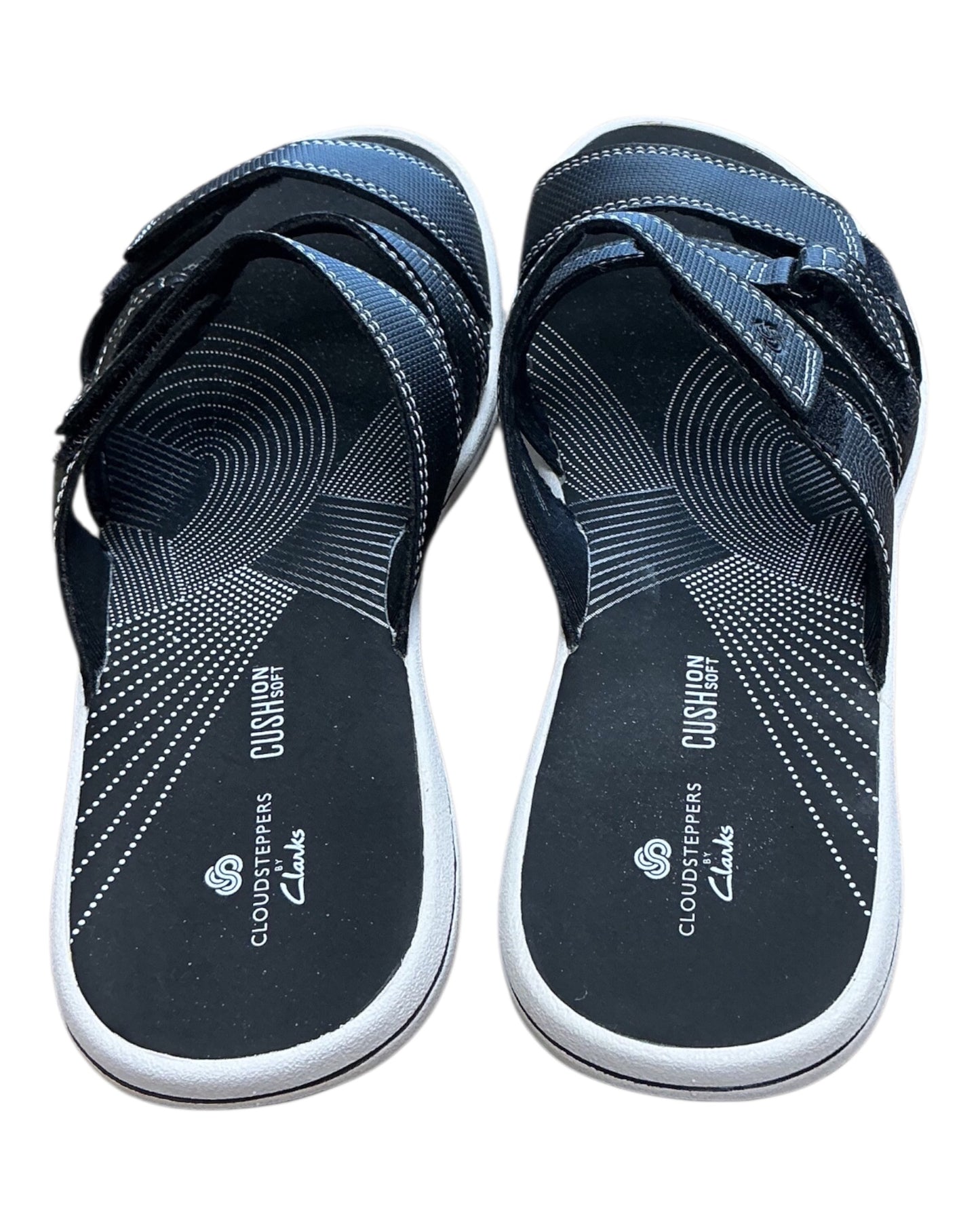 Sandals Flats By Clarks In Black, Size:6