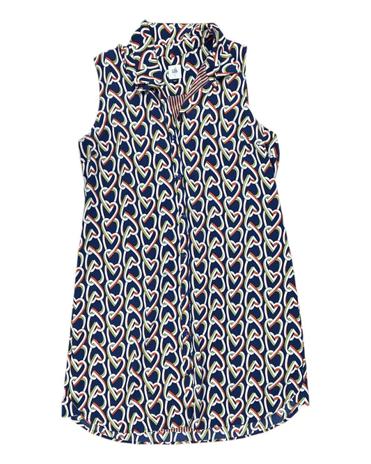 Dress Casual Midi By Able In Blue & Orange, Size:L