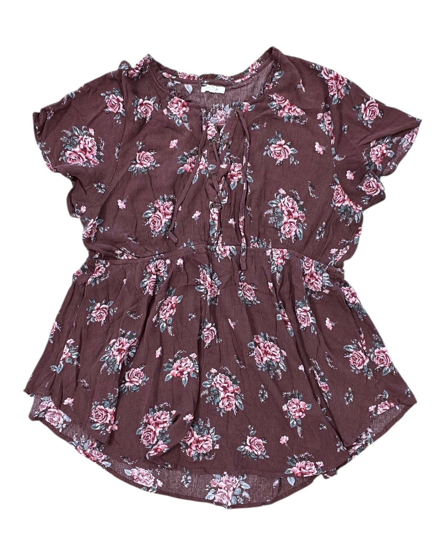 Top Ss By Maurices In Purple & White, Size:Xl