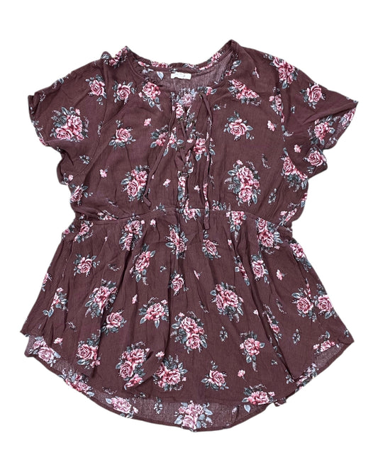 Top Ss By Maurices In Purple & White, Size:Xl