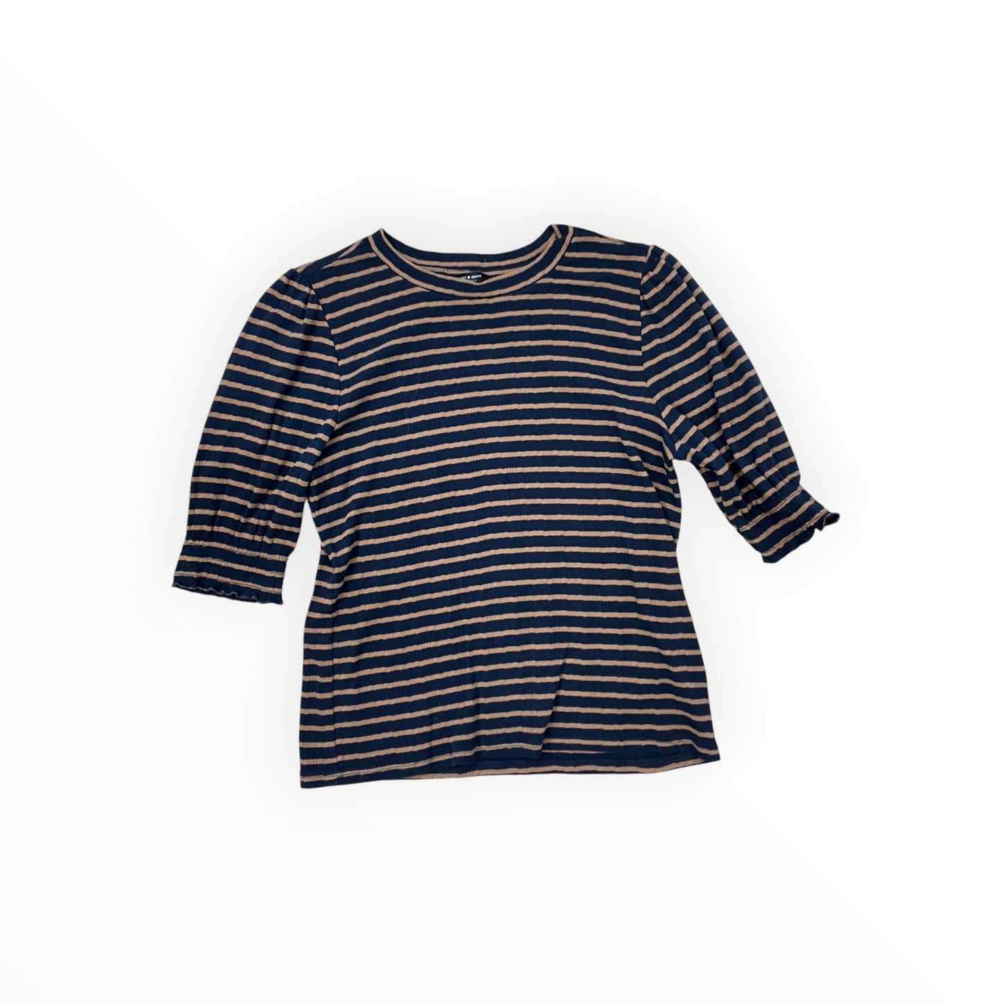 Top Ss By Lucky Brand In Blue & Tan, Size:L