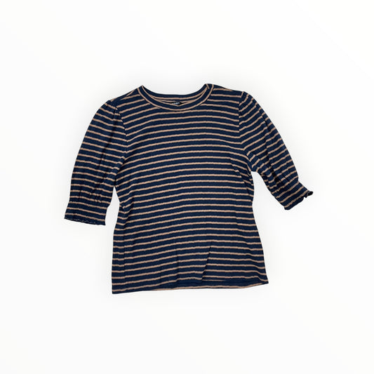 Top Ss By Lucky Brand In Blue & Tan, Size:L