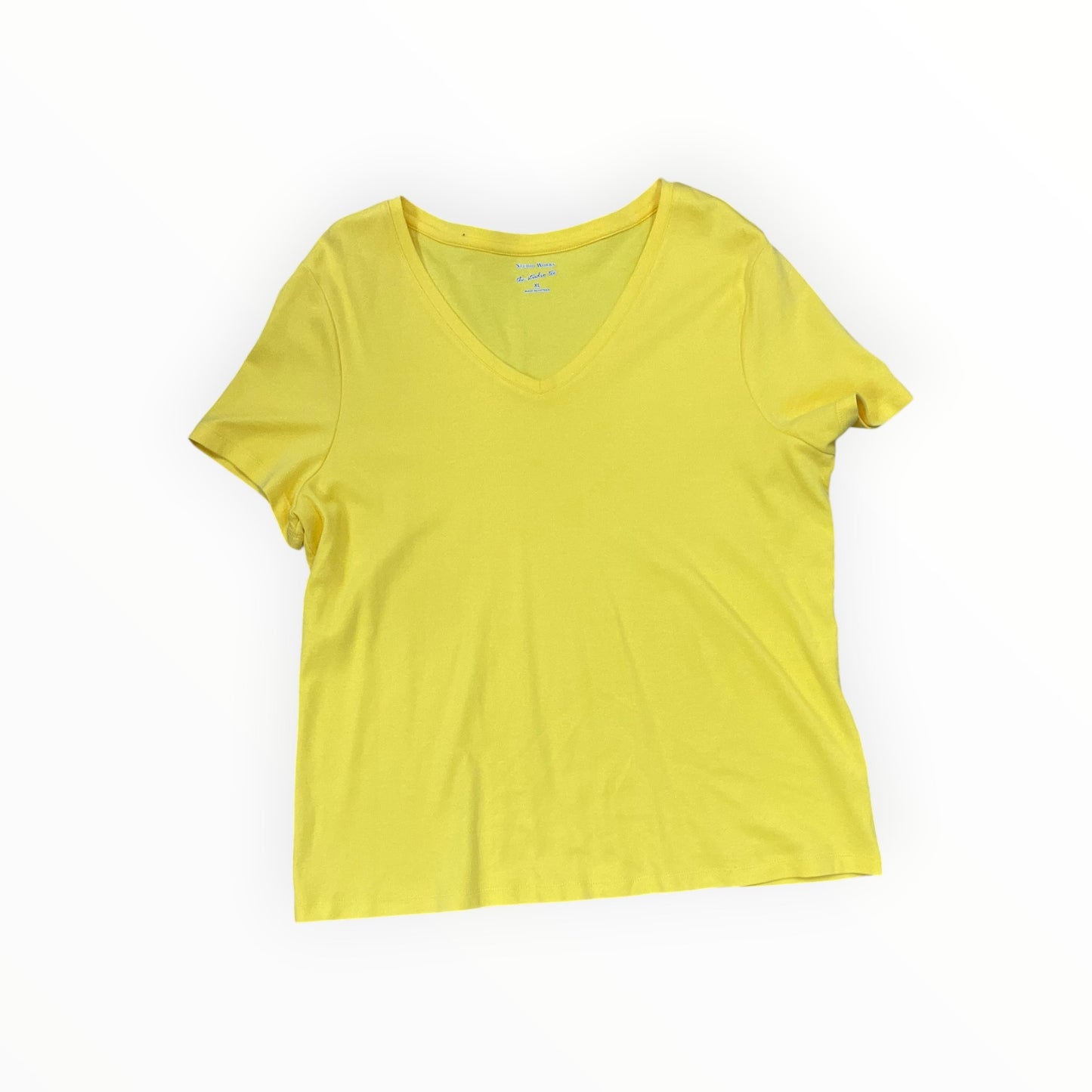 Top Ss Basic By Studio Works In Yellow, Size:Xl