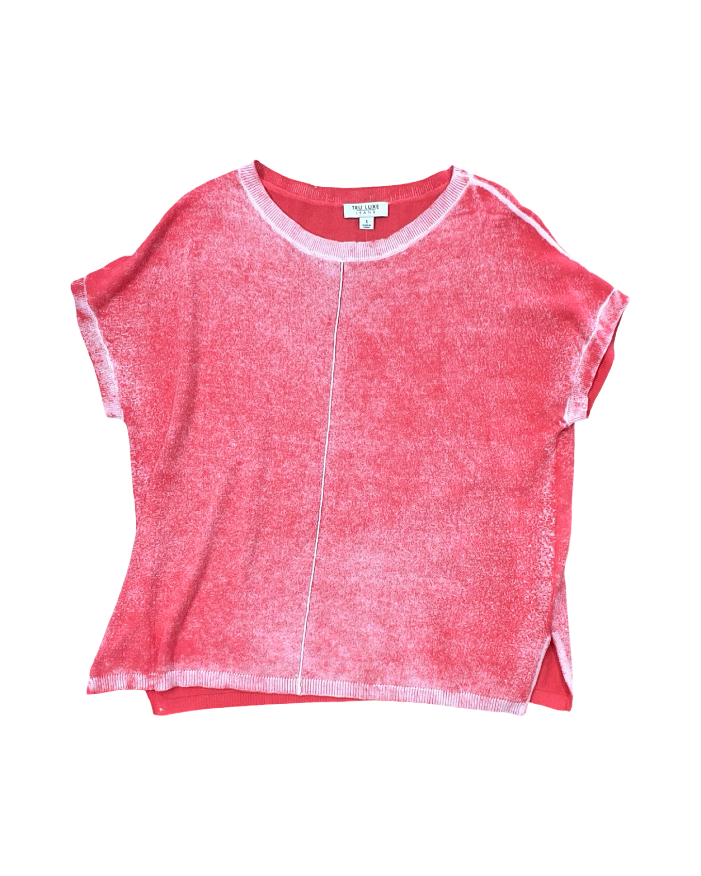 Top Ss By Clothes Mentor In Orange & White, Size:S