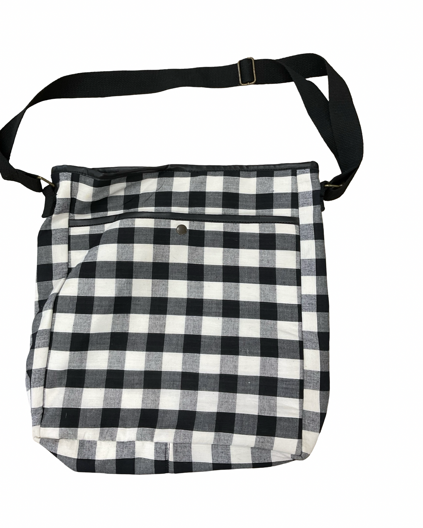 Tote By Clothes Mentor In Black & White, Size:Large