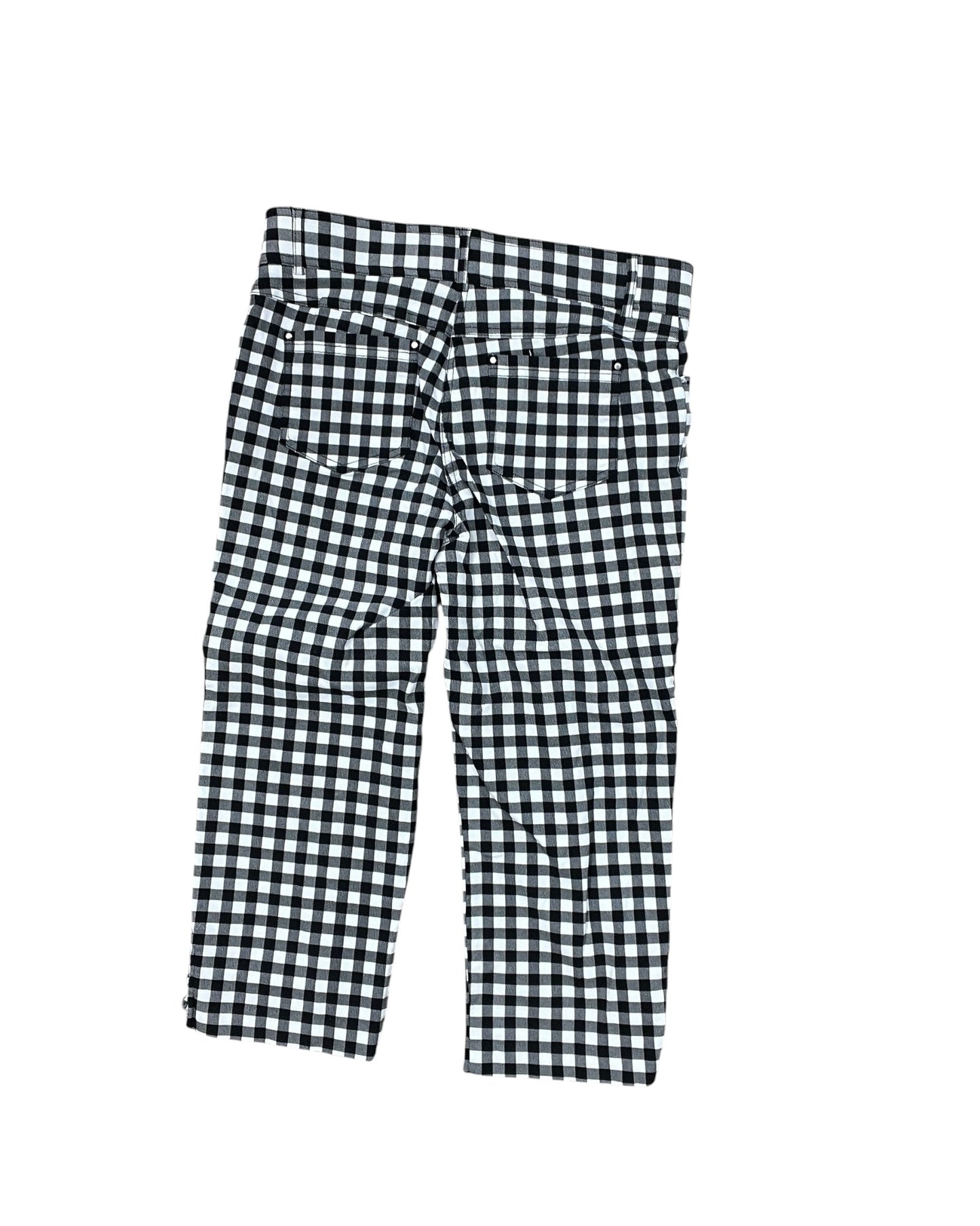 Pants Cropped By Verve In Checkered Pattern, Size:8
