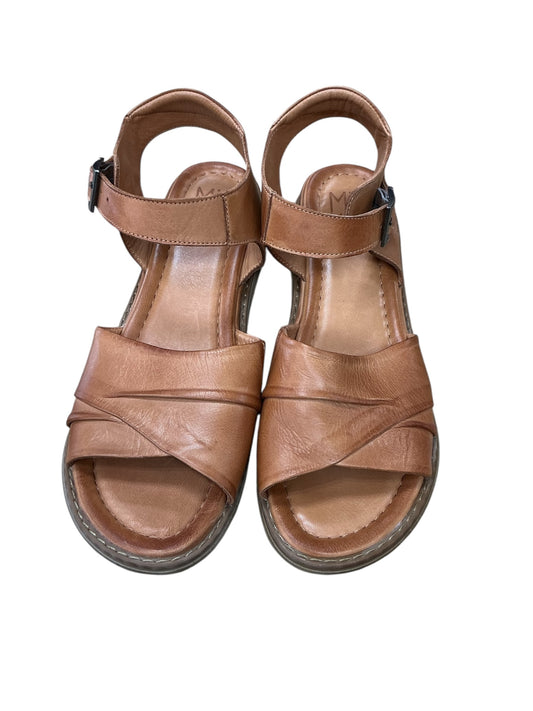 Sandals Flats By Miz Mooz In Brown, Size:11.5