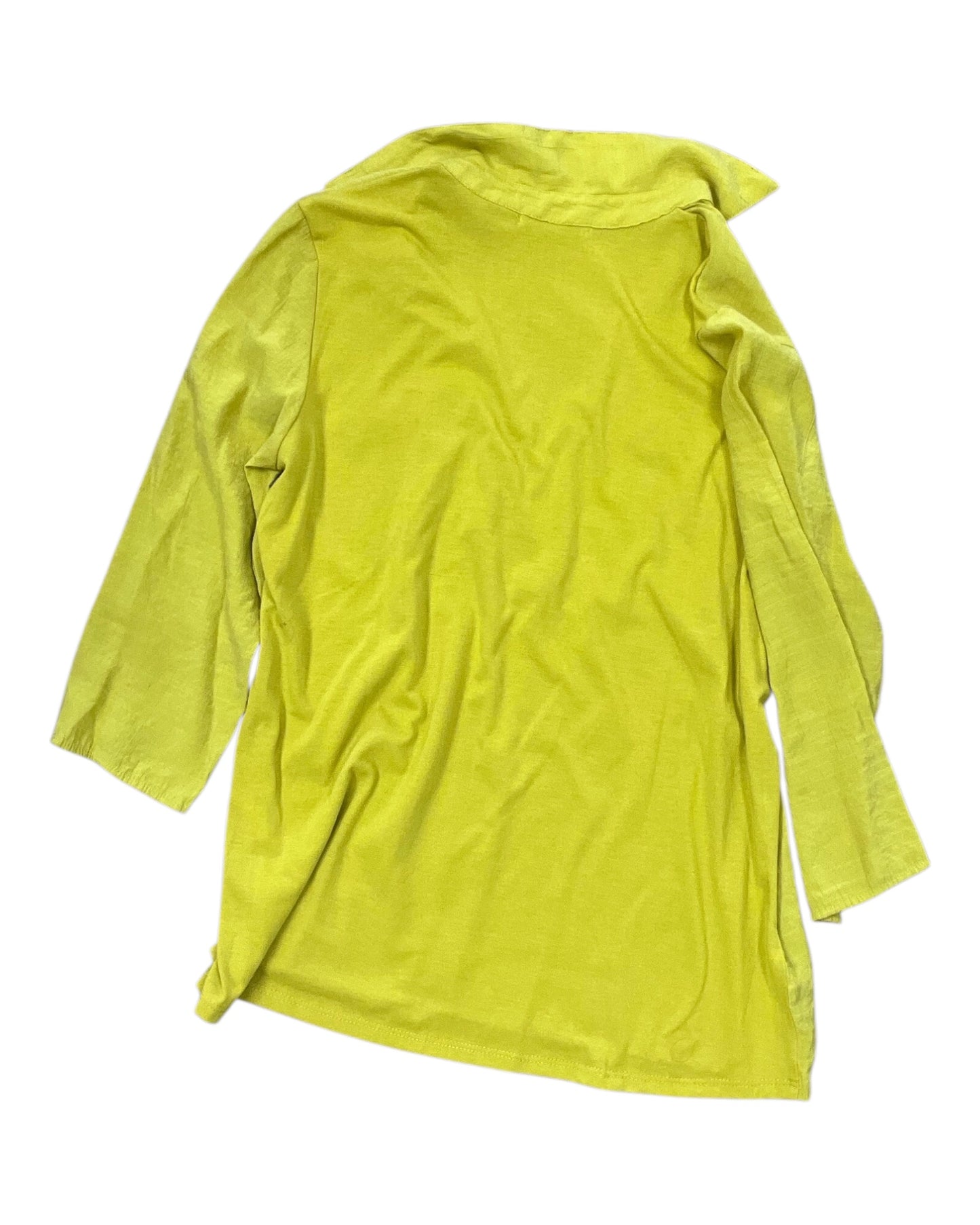 Top 3/4 Sleeve By Notations In Yellow, Size:M