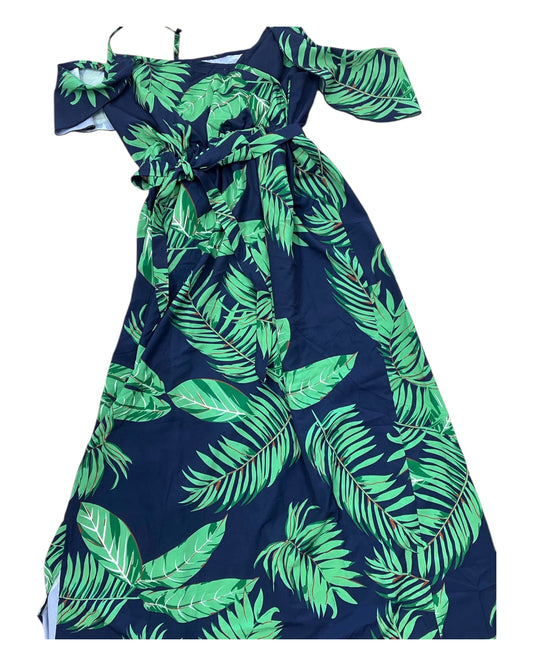 Dress Casual Maxi By Clothes Mentor In Blue & Green, Size:0