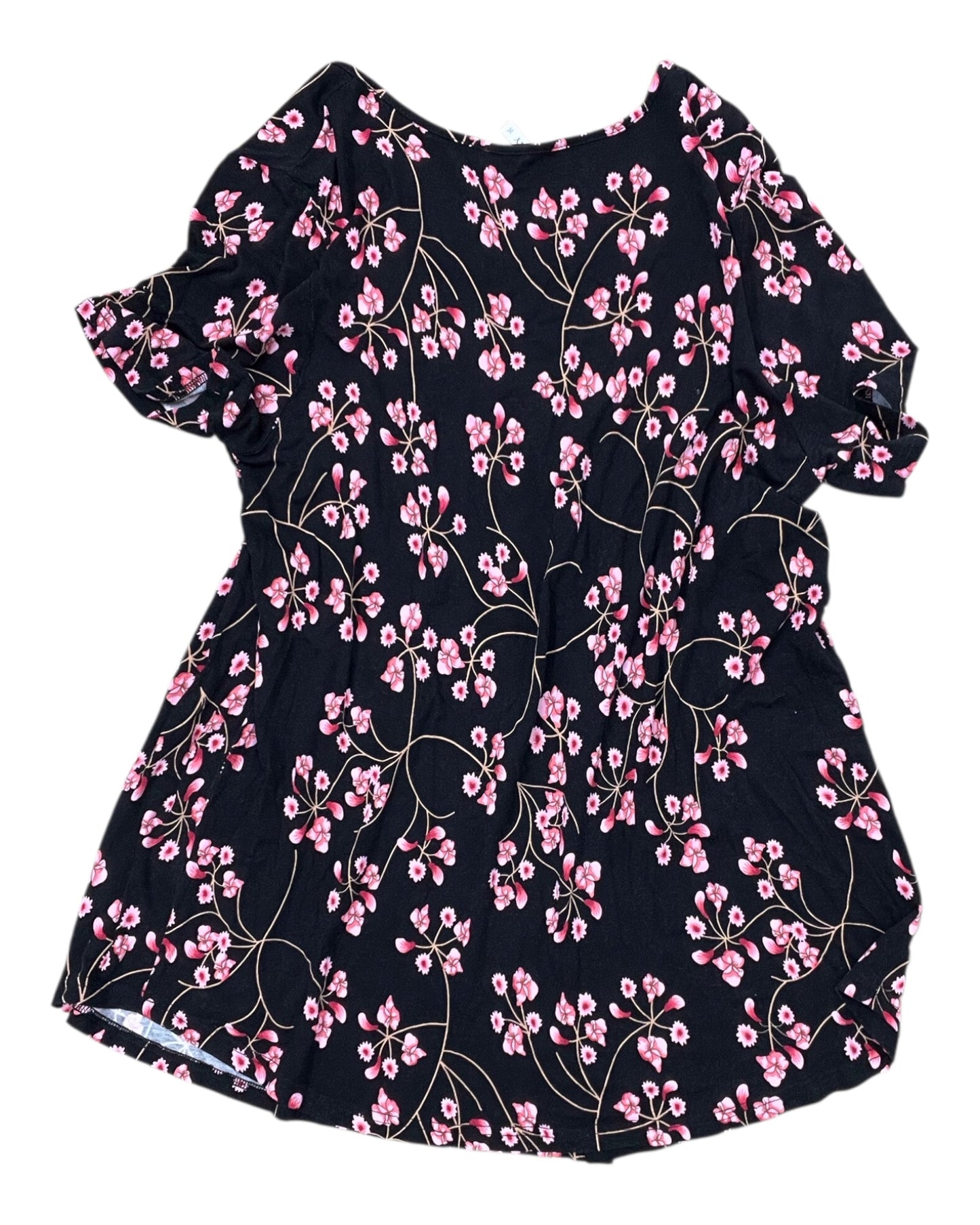 Top Ss By Clothes Mentor In Black & Pink, Size:2X
