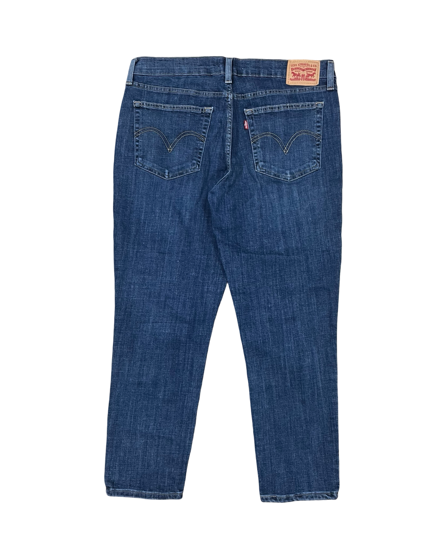 Jeans Boyfriend By Levis In Blue Denim, Size:12