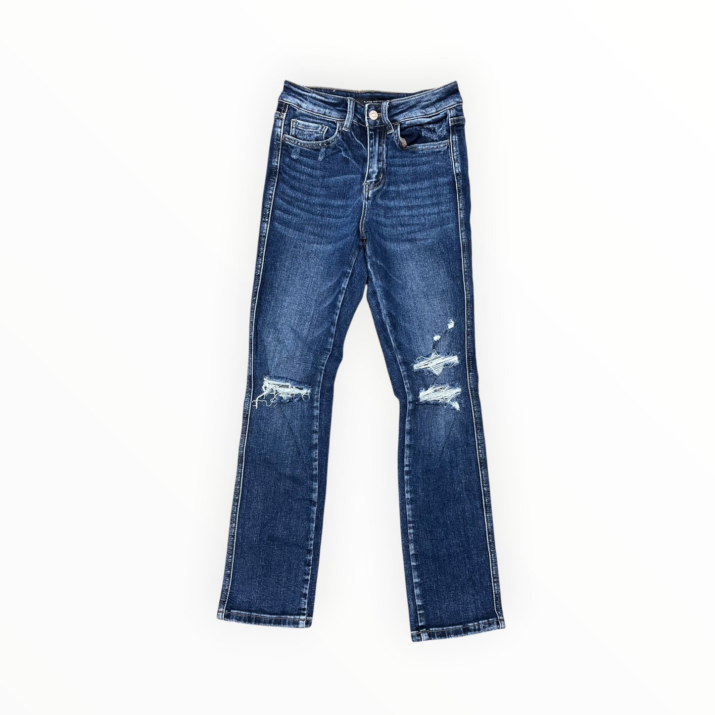 Jeans Straight By Flying Monkey In Blue Denim, Size:2