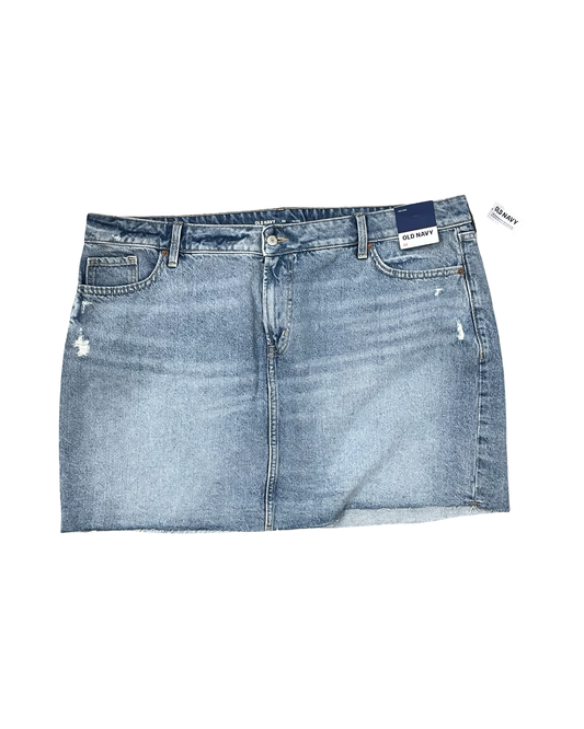 Skirt Mini & Short By Old Navy In Blue Denim, Size:3X