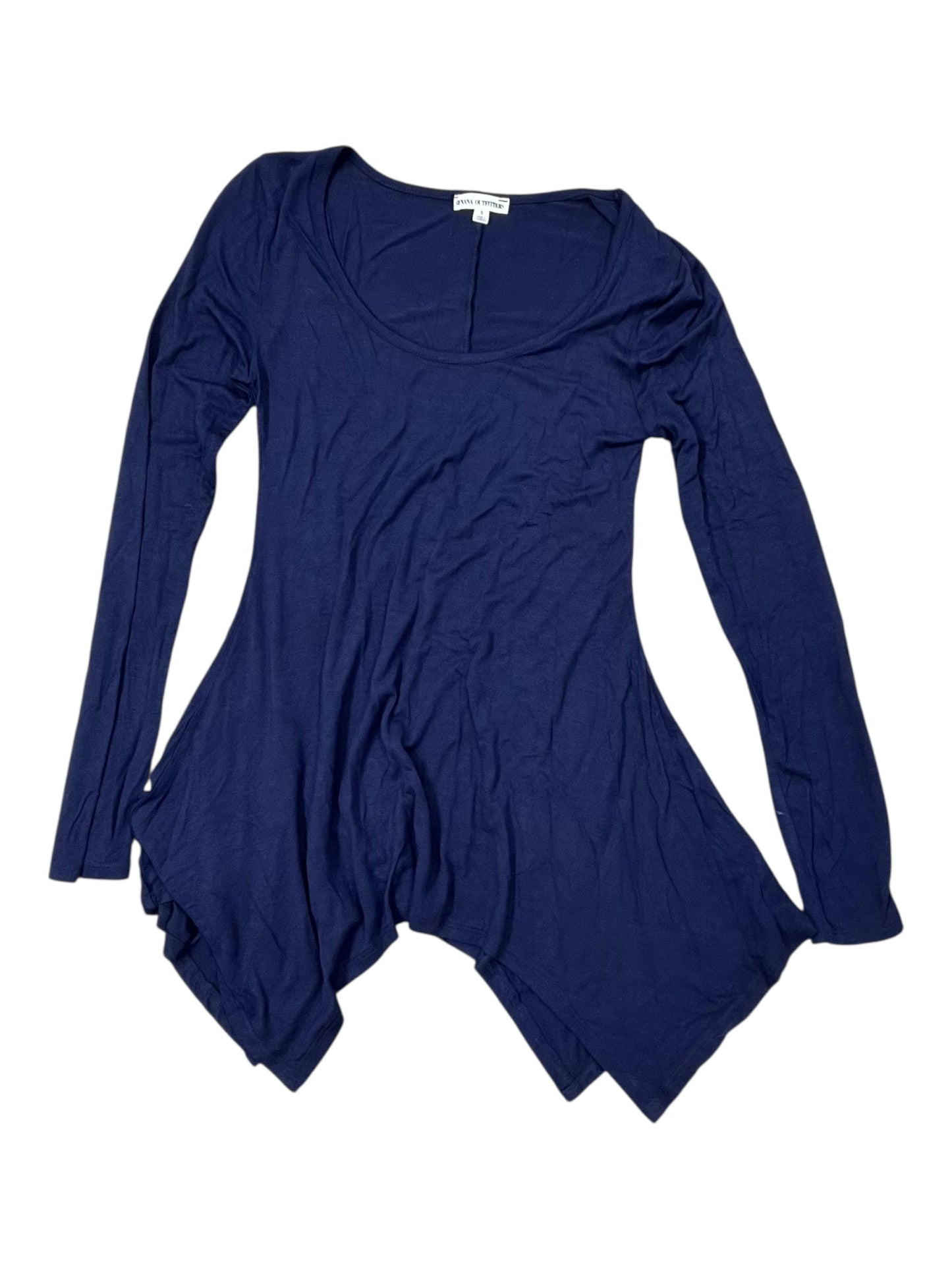 Tunic Ls By Zenana Outfitters In Blue, Size:S