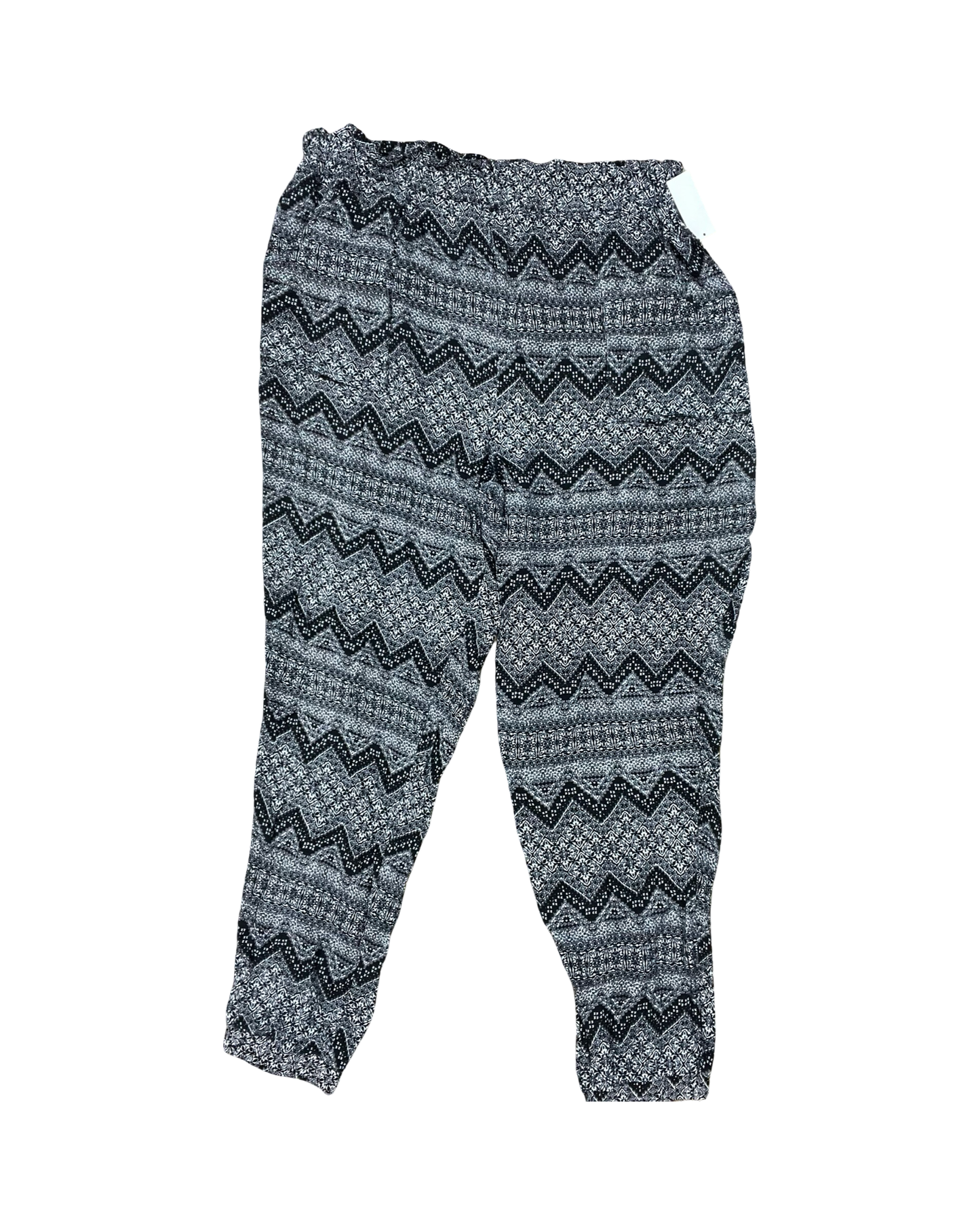 Pants Lounge By Simply Emma In Black & Grey, Size:1X