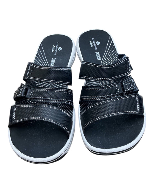 Sandals Flats By Clarks In Black, Size:6
