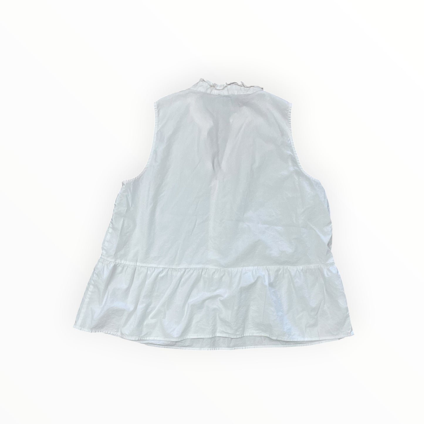 Top Sleeveless By Ann Taylor In White, Size:L