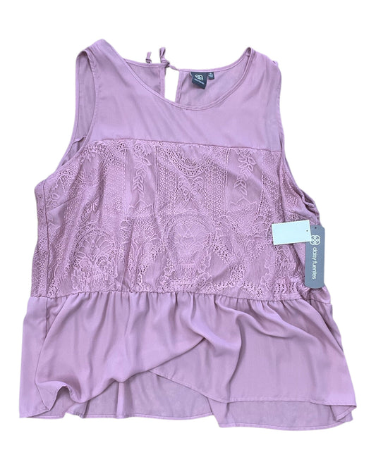 Top Sleeveless By Daisy Fuentes In Pink, Size:3X