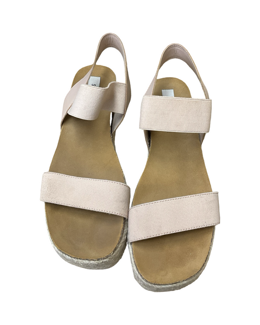 Sandals Heels Wedge By Steve Madden In Tan, Size:8