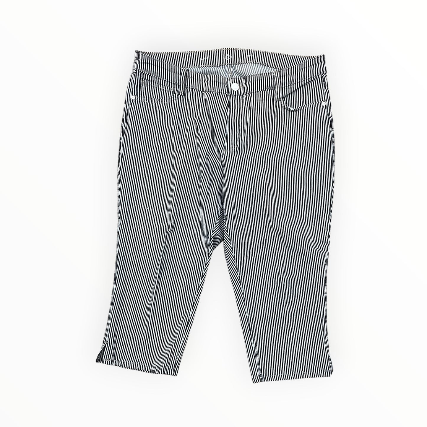 Jeans Cropped By St Johns Bay In Black & White, Size:16