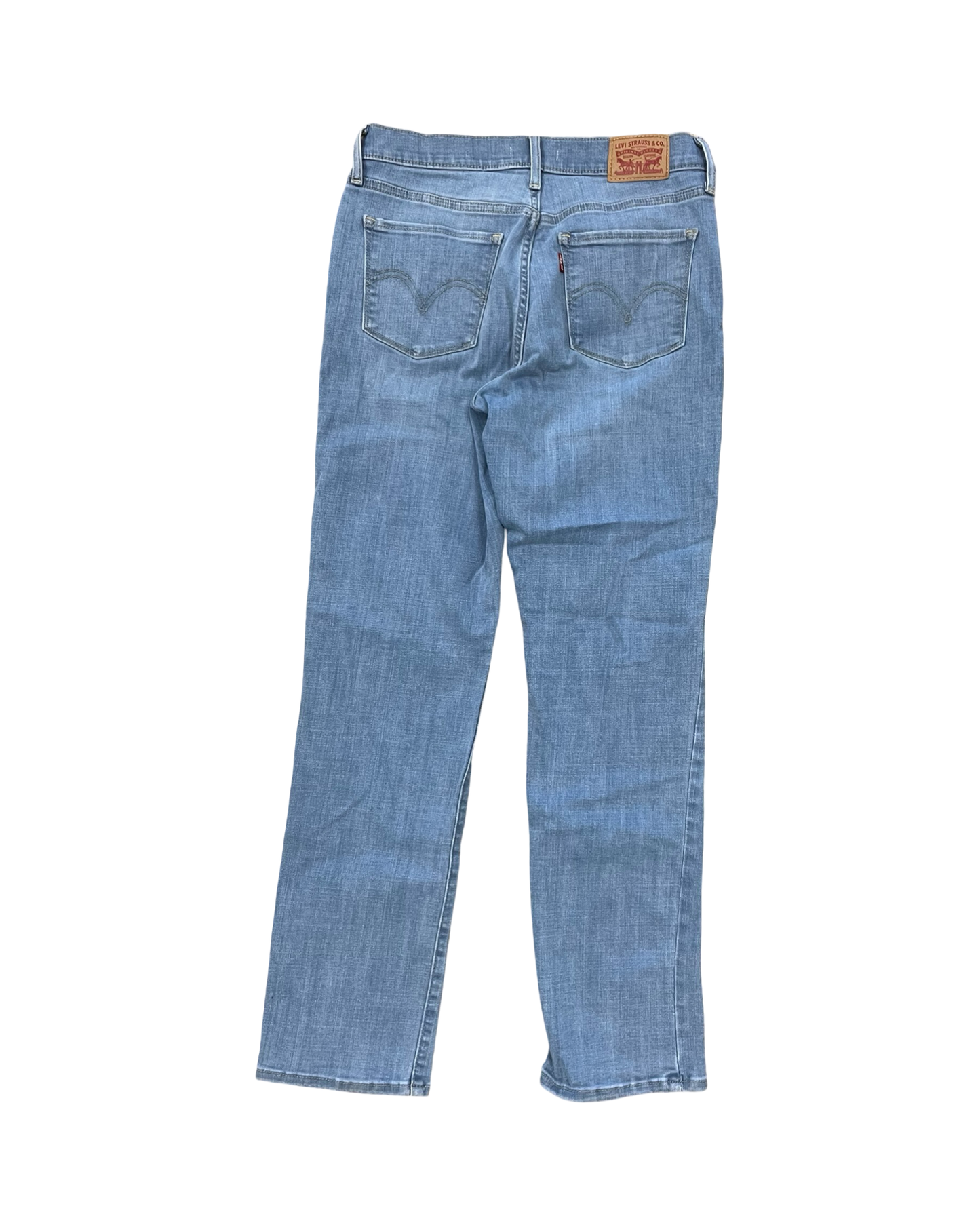 Jeans Straight By Levis In Blue Denim, Size:4