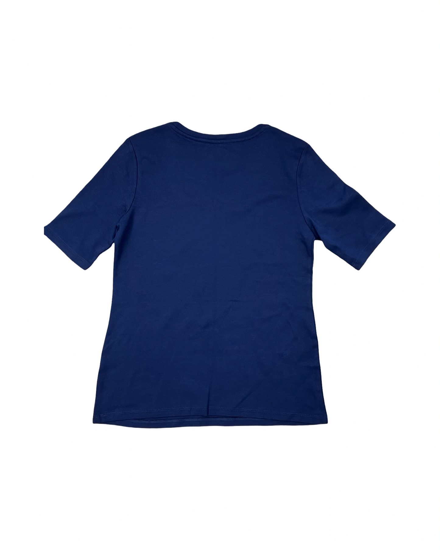 Top 3/4 Sleeve Basic By Isaac Mizrahi In Blue, Size:Xs