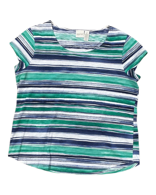 Top Ss By Zenergy By Chicos In Blue & Green, Size:L