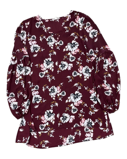 Top Ls By Maurices In Maroon, Size:S