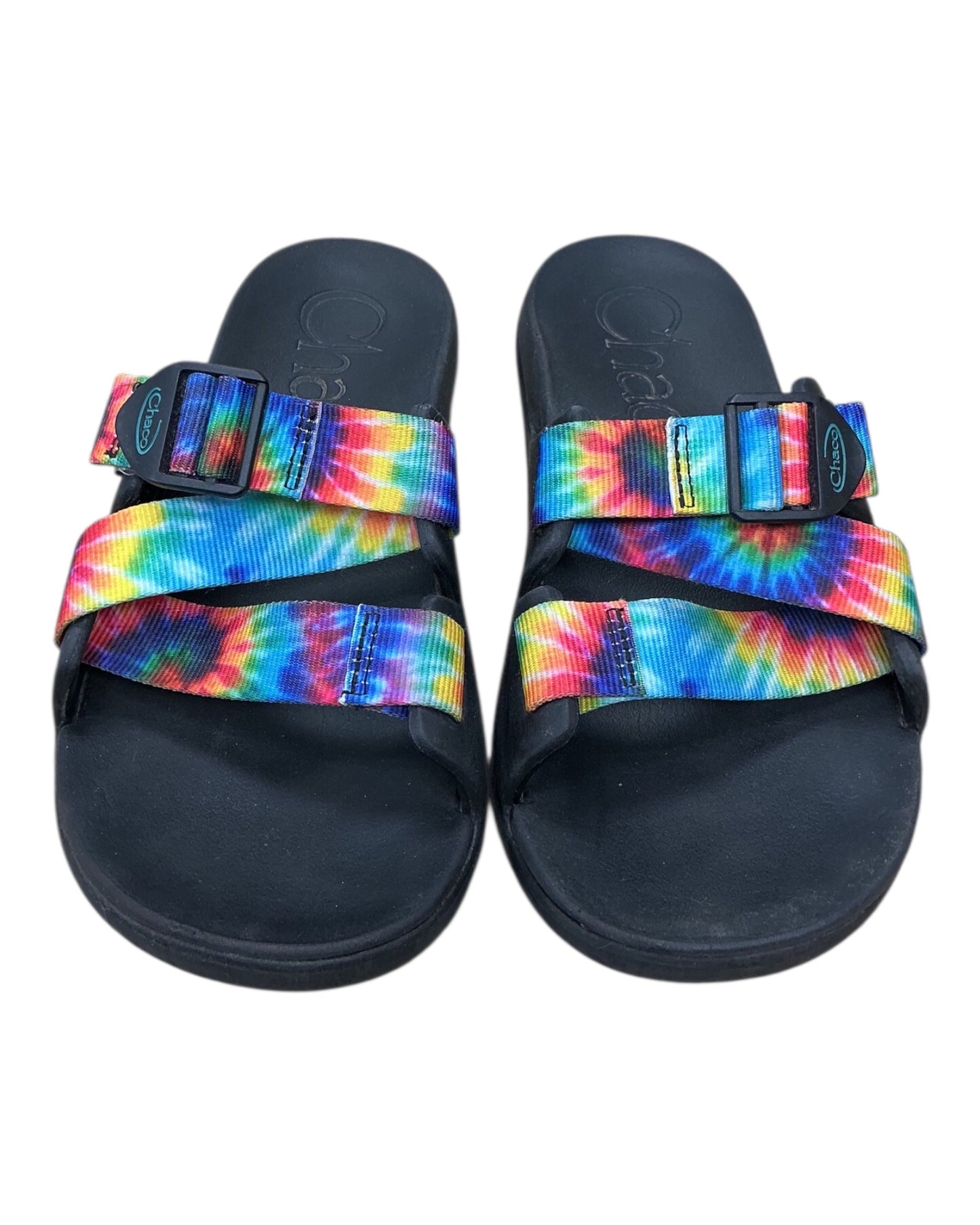 Sandals Flats By Chacos In Rainbow Print, Size:8