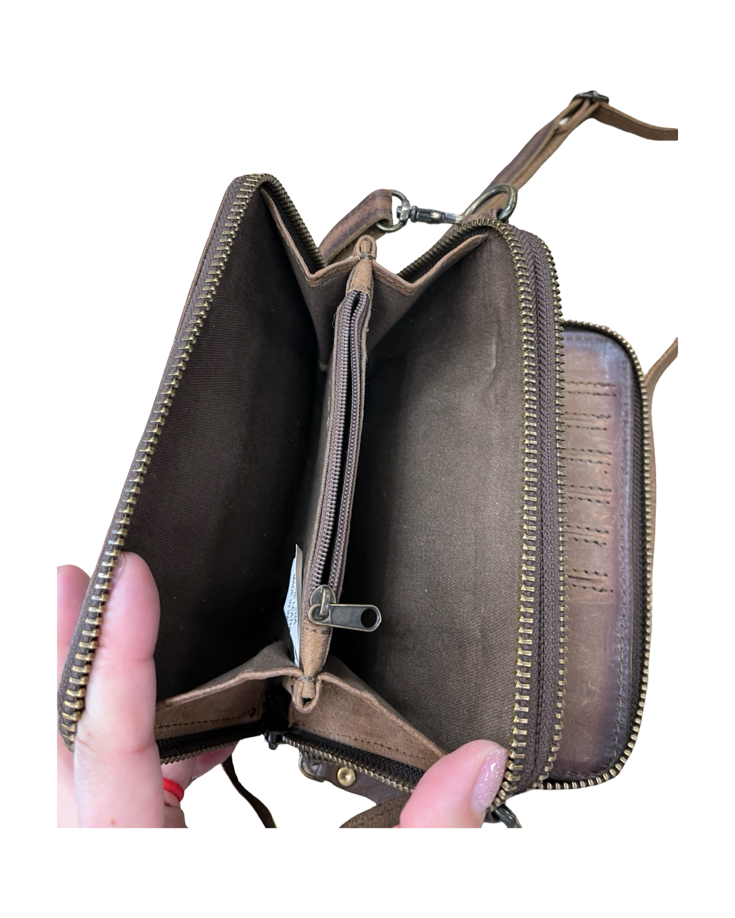 Wristlet By Clothes Mentor In Brown, Size:Medium
