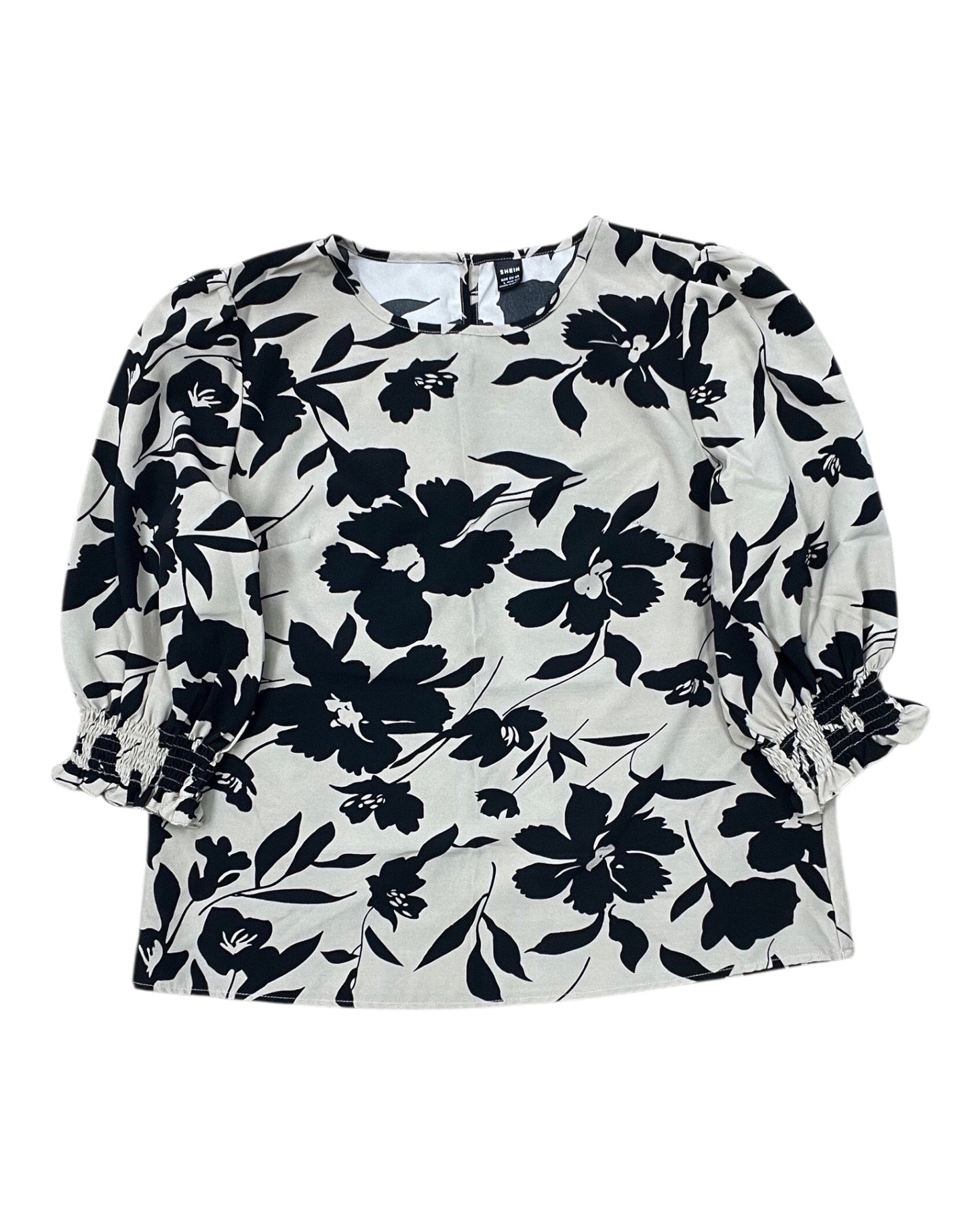 Top 3/4 Sleeve By Shein In Tan, Size:L