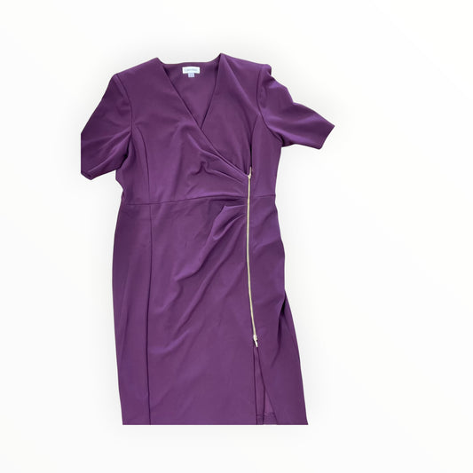 Dress Work By Calvin Klein In Purple, Size:16