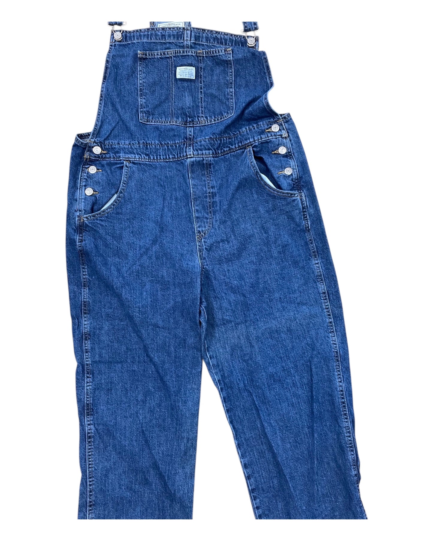 Overalls By Levis In Blue Denim, Size:Xl